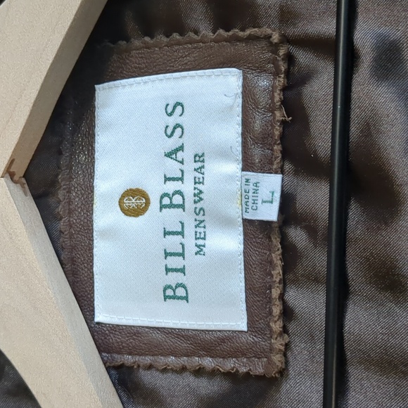 Vintage Bill Blass Brown 100% Leather Bomber Jacket - Picture 9 of 9